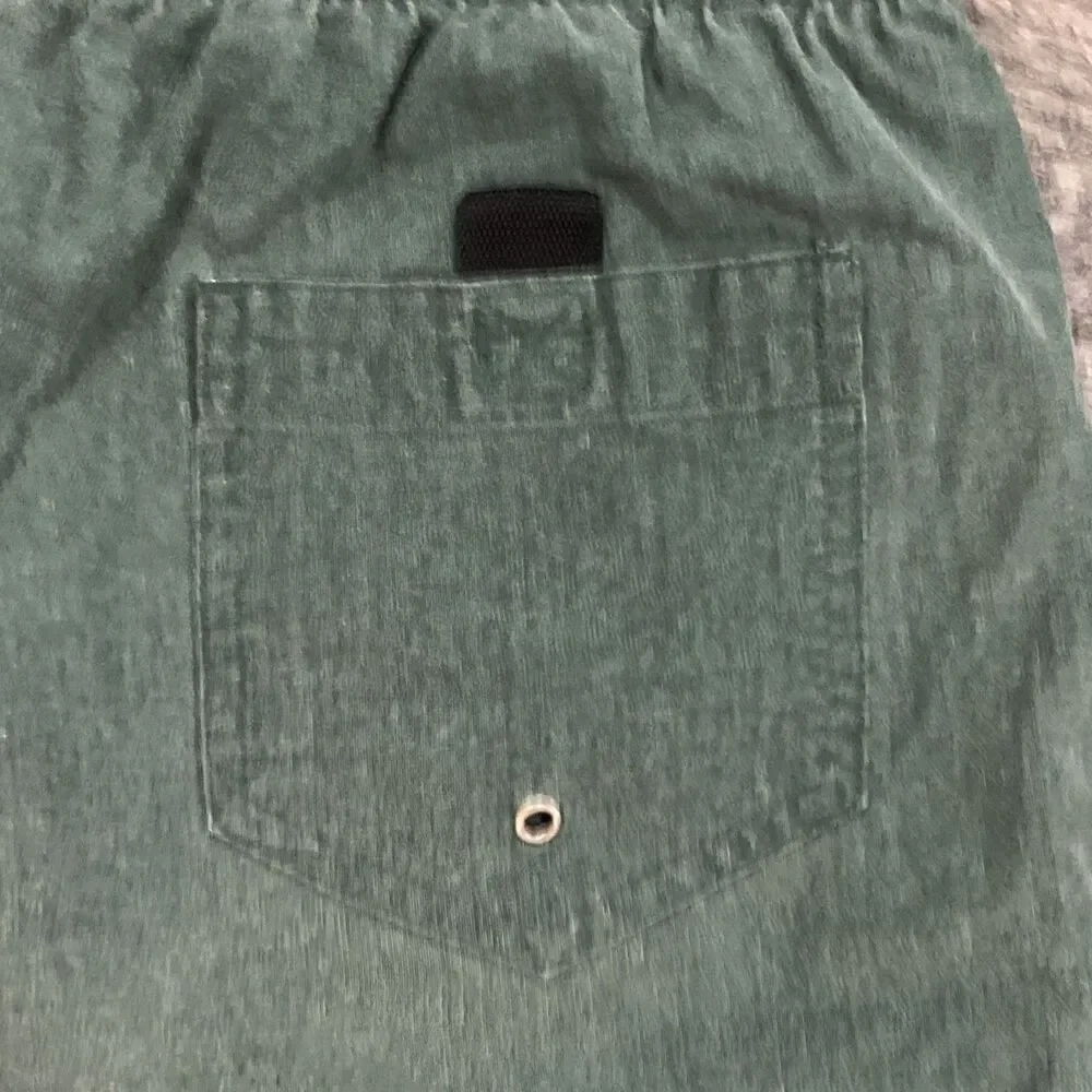Vintage Ralph Lauren Polo Sport Spellout Colorblick Shorts Green Blue - Medium